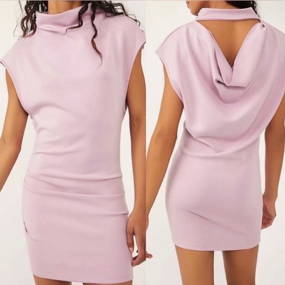 Free People Amelie Mini Dress in Lilac Purple - Picture 1 of 9
